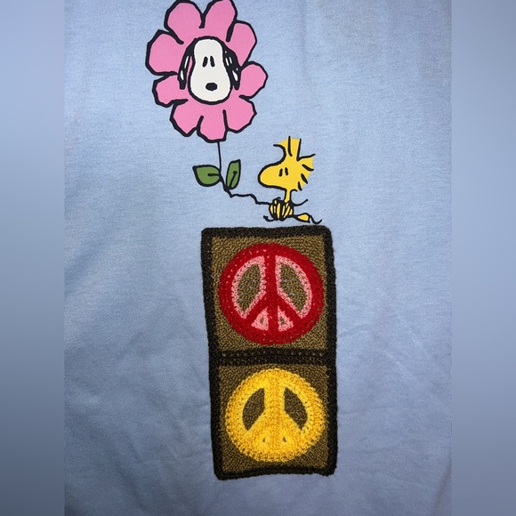 🌈 NWT! Peanuts Keep On Smiling Blue Tee - Picture 3 of 10